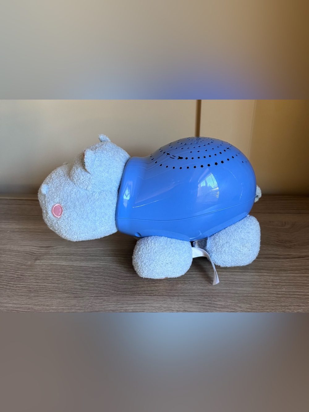 Blue Hippo Plush Night Light Projector with Soothing Sounds - Picture 4 of 9